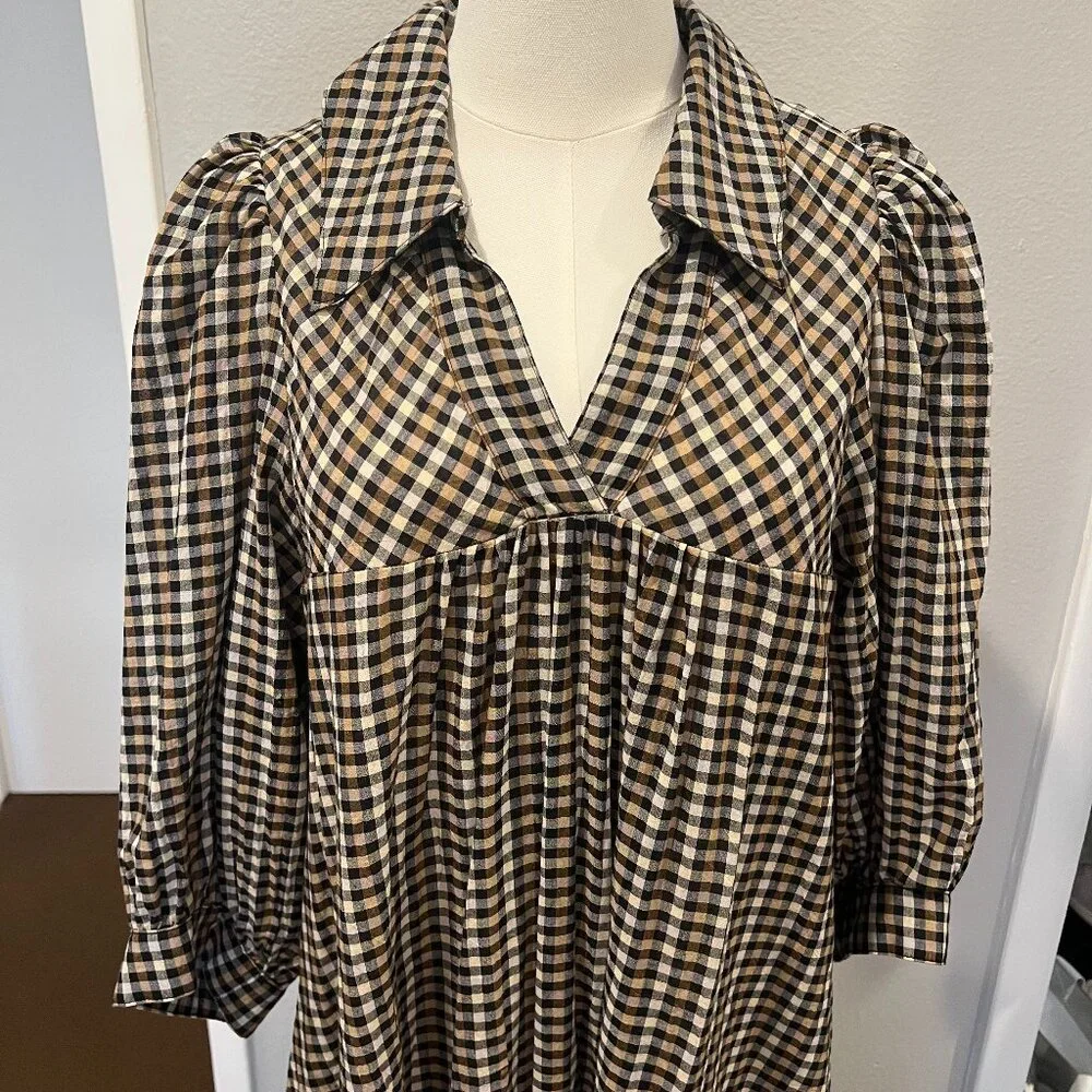 Samsoe & Samsoe Opal Dress Orchid Check, Size M. - Picture 2 of 10